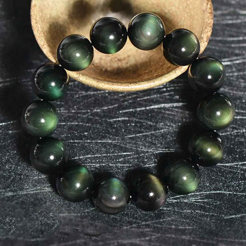 Natural Eye Obsidian Bracelet
