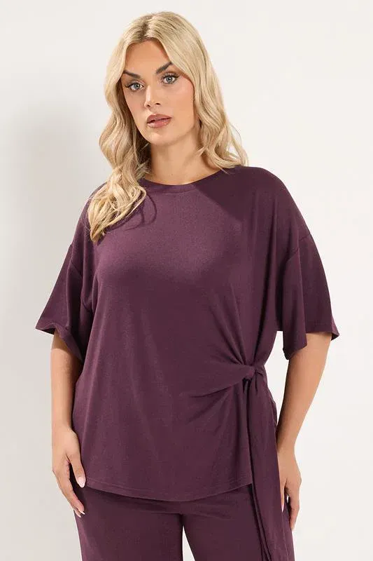 Purple Side Knot Soft Touch Top