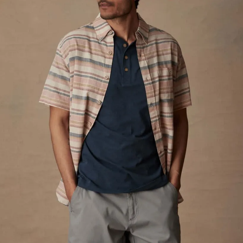 Men's Textured Linen Shirt