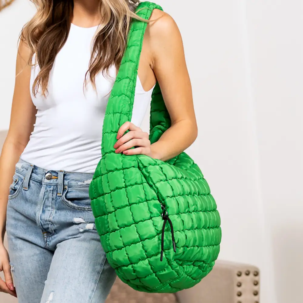 Quilted Puffer Tote Bag