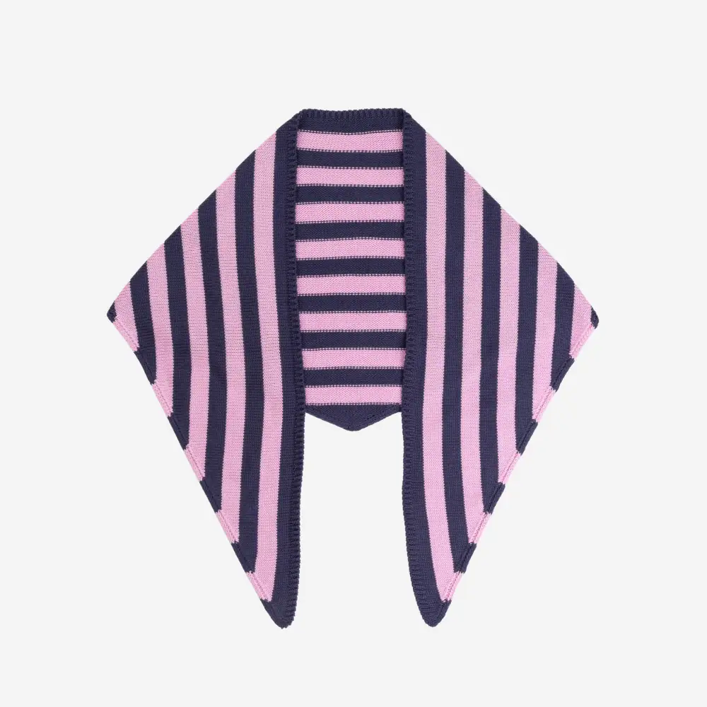 Knit Striped Triangle Fashion Scarf