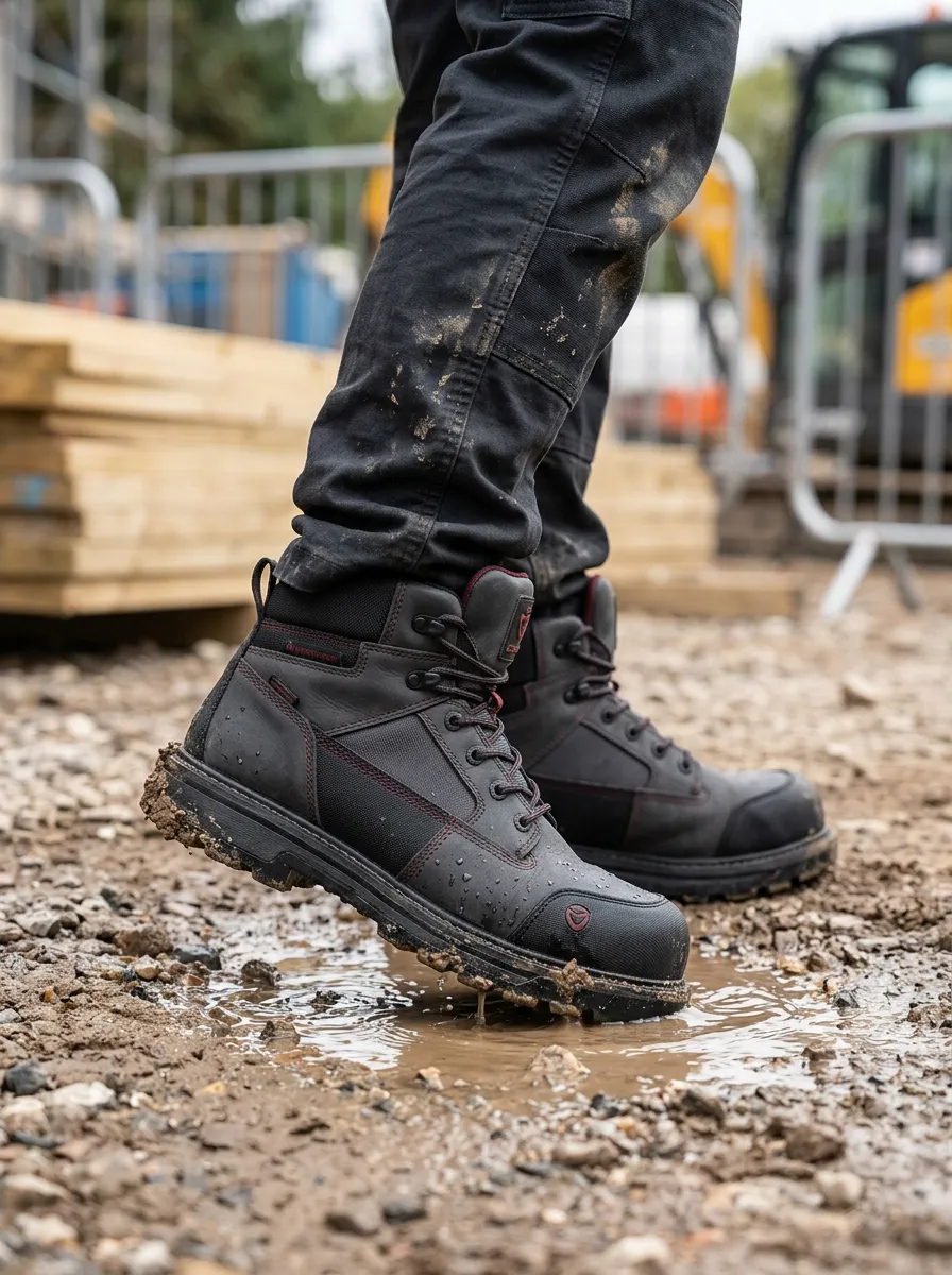 Durable-Look Workwear Construction Men's Waterproof Work Boots