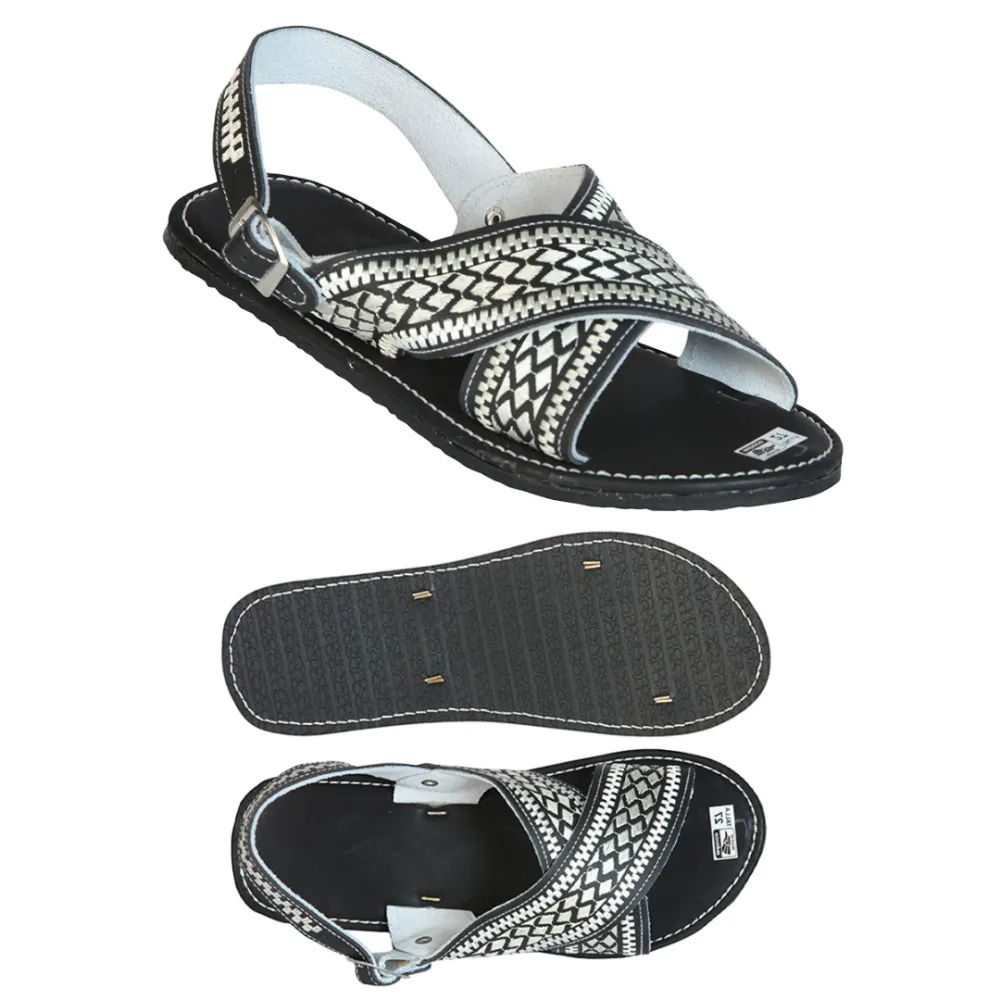 Textured Weave Walking Huarache Sandals
