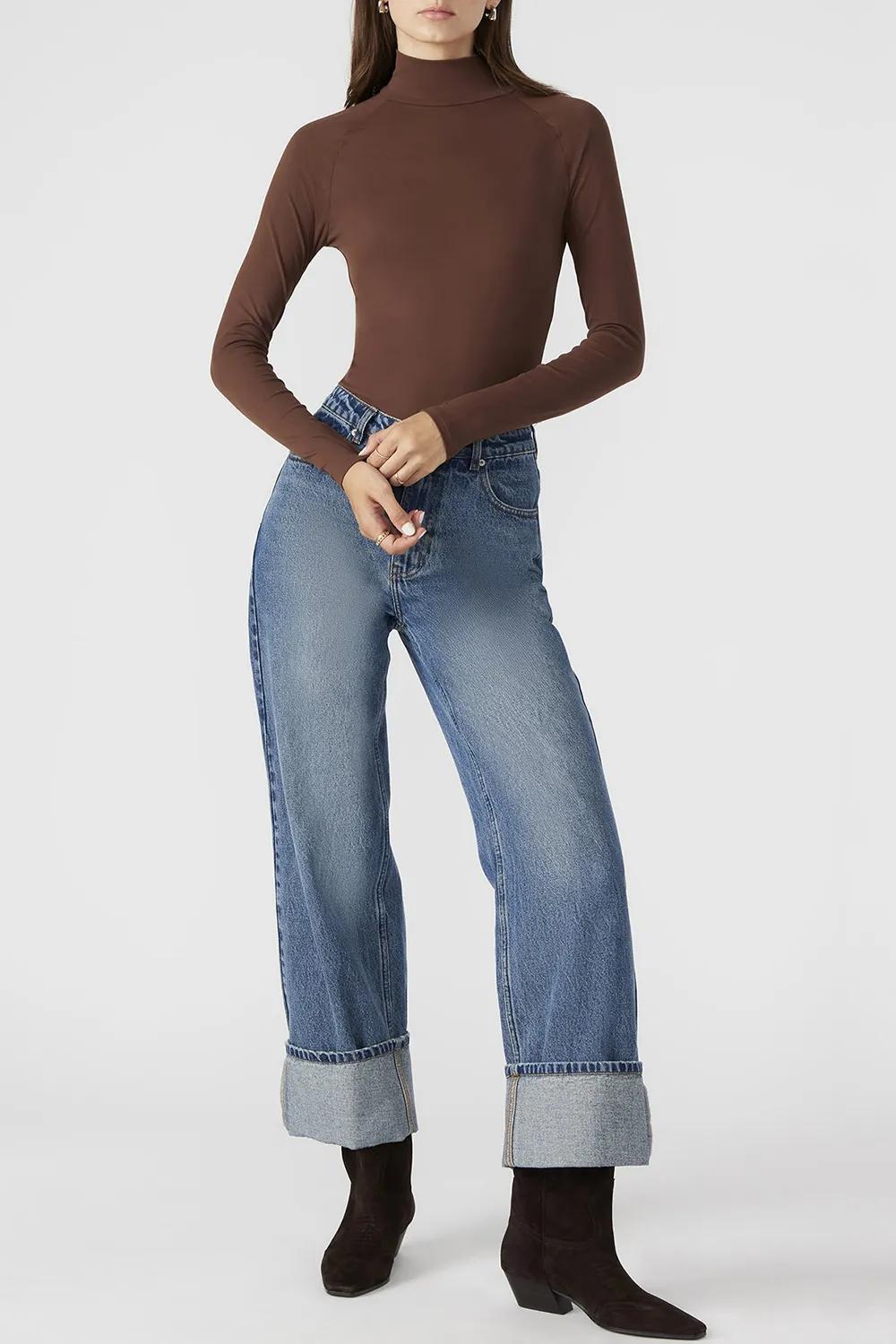 HIGH NECK BODYSUIT BLACK