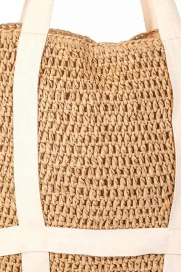 Straw Braided Tote Bag
