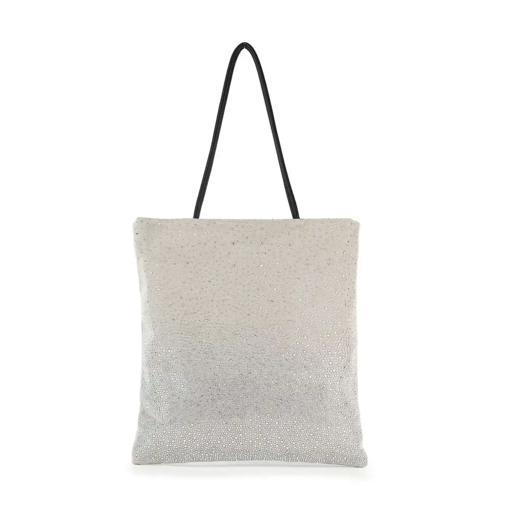 Crystal Accent Canvas Tote Bag
