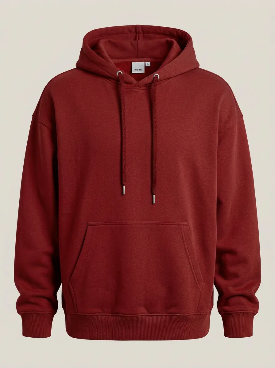 Casual Minimalist Solid Outdoor Look Men's Hoodie
