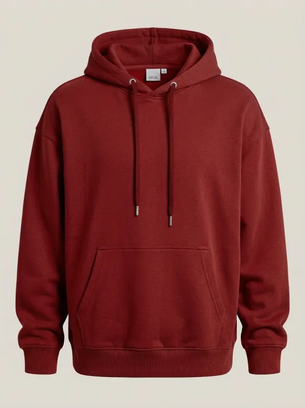 Casual Minimalist Solid Outdoor Look Men's Hoodie