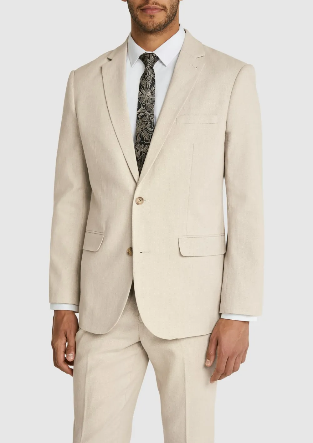 Men's Cream High-End Comfortable Suit