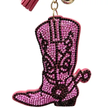 Western Boot Charm Keychain