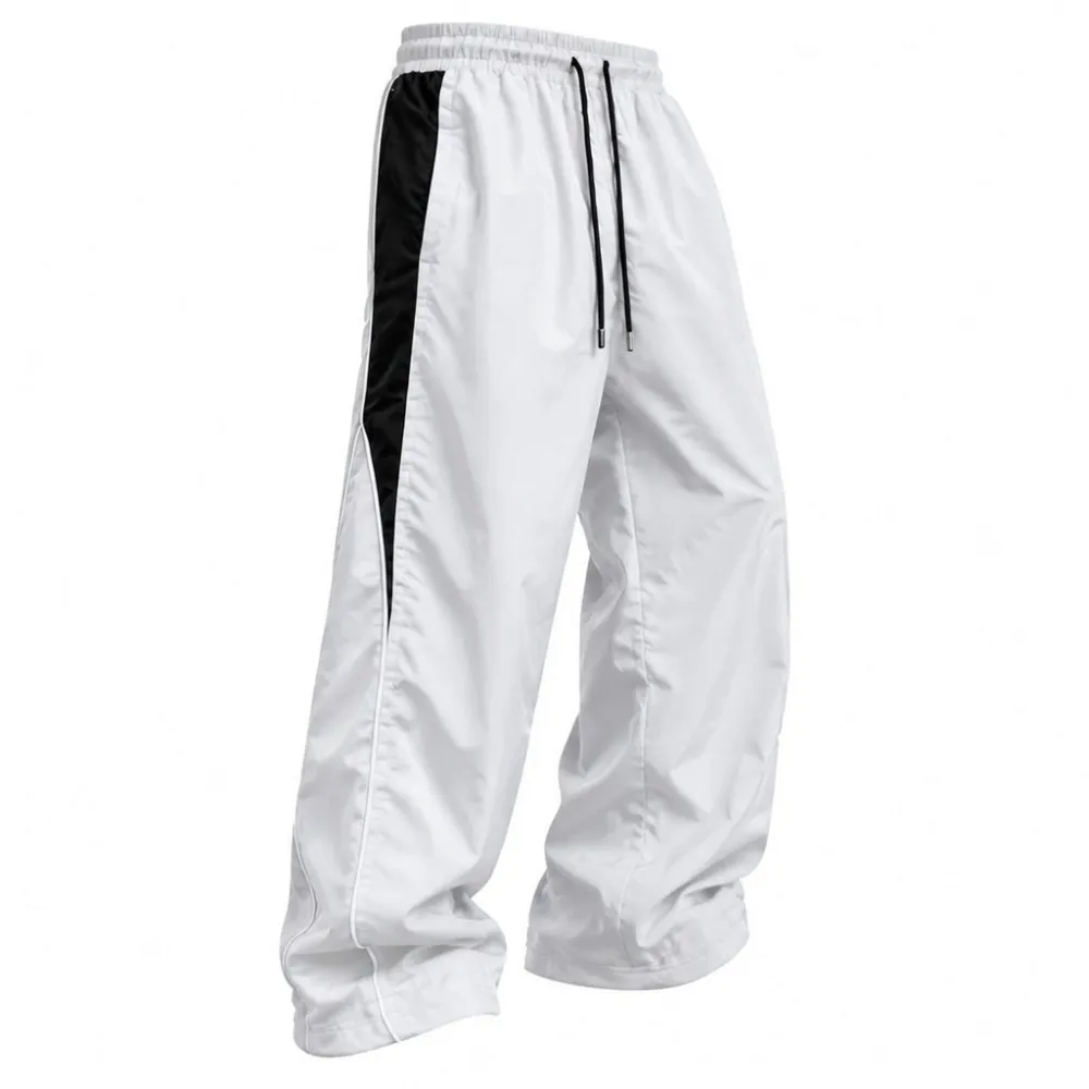 Men's American street-style wide-leg casual trousers
