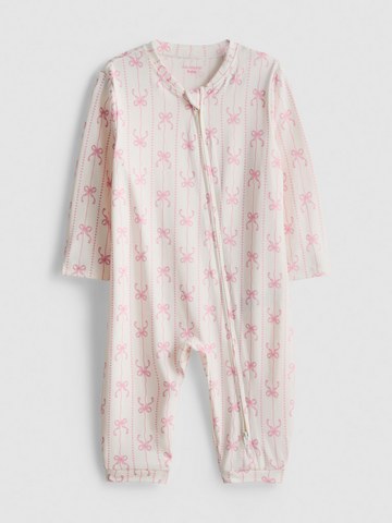 0-24mths | Bow Print Zip-Up Sleepsuit detail 2