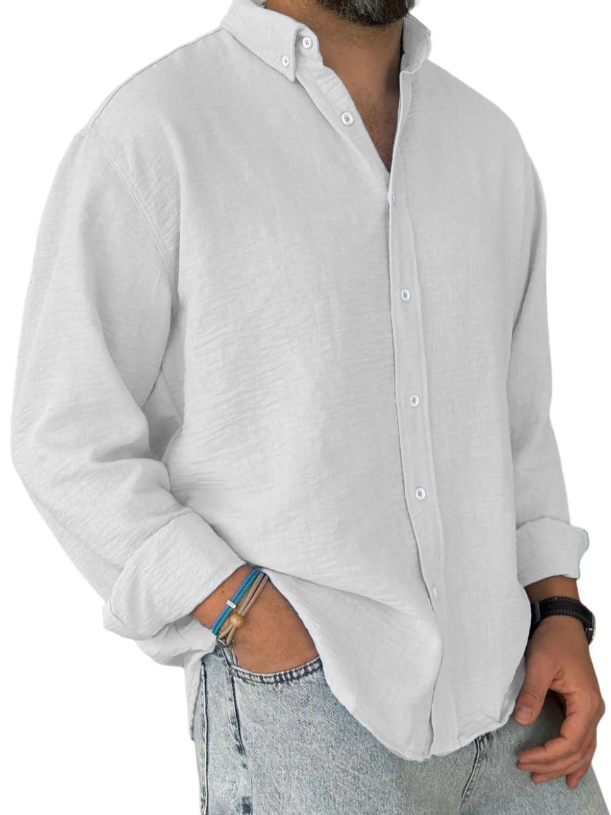 Utility Long Sleeve Open Collar Shirt