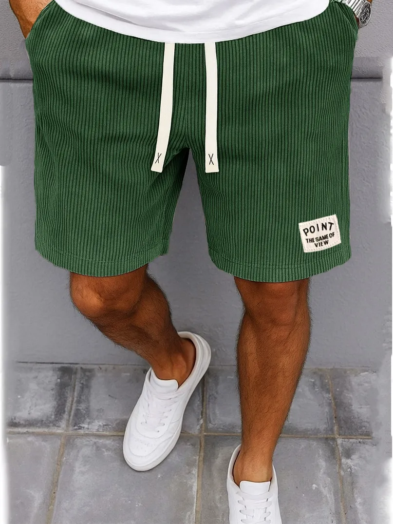 Ribbed Knit Seamed Detail Shorts