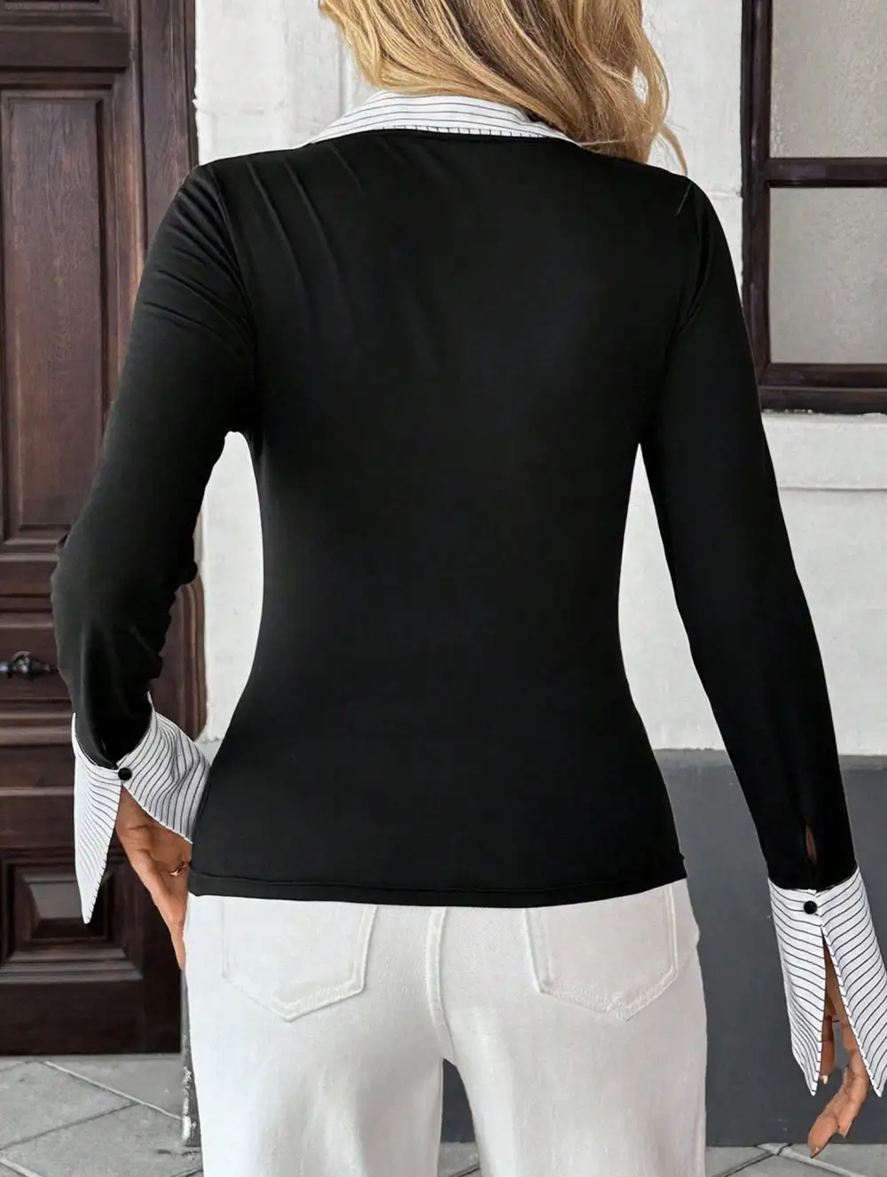 Layered Look High Street Panel Knit Top