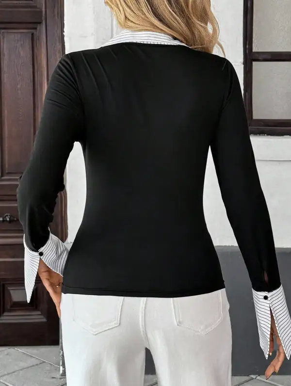 Layered Look High Street Panel Knit Top