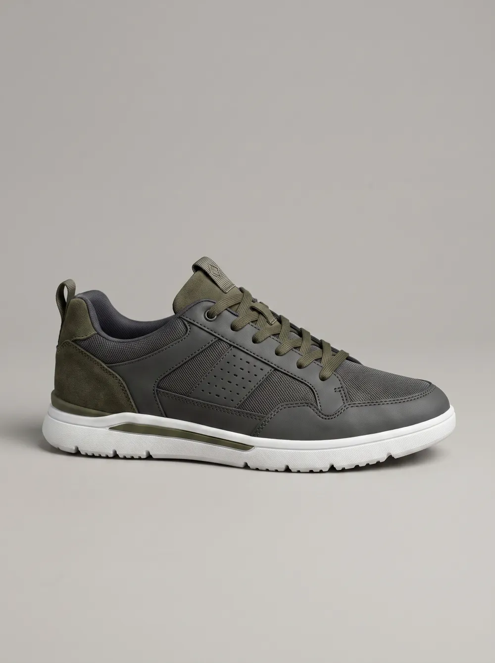 Suede-Panel Mesh-Panel Paneled Men's Athletic Sneakers