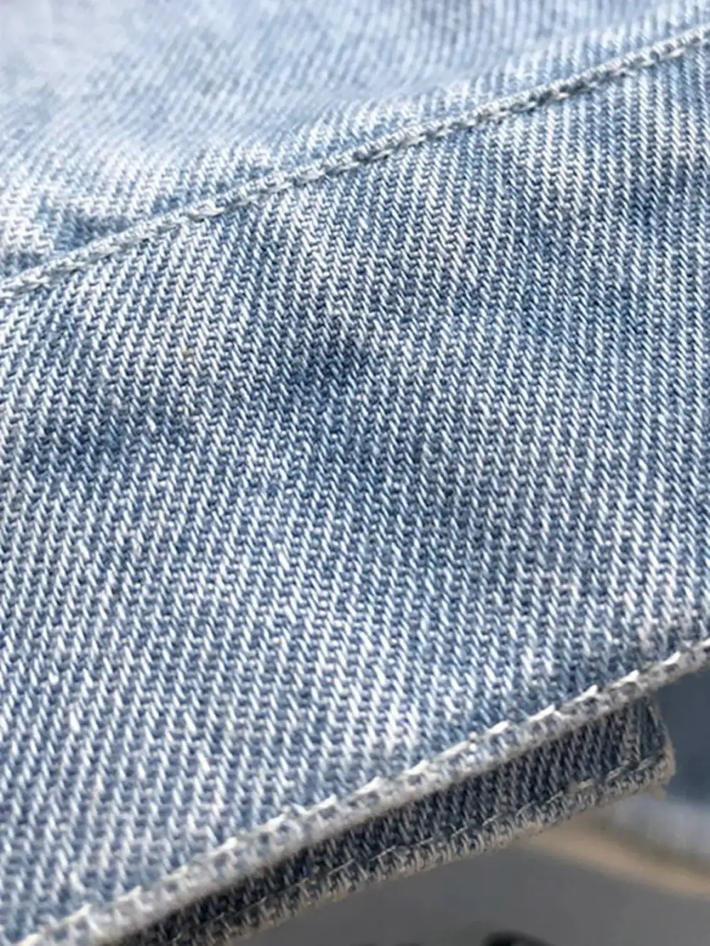Relaxed Denim Raw Hem Collared Casual Jacket