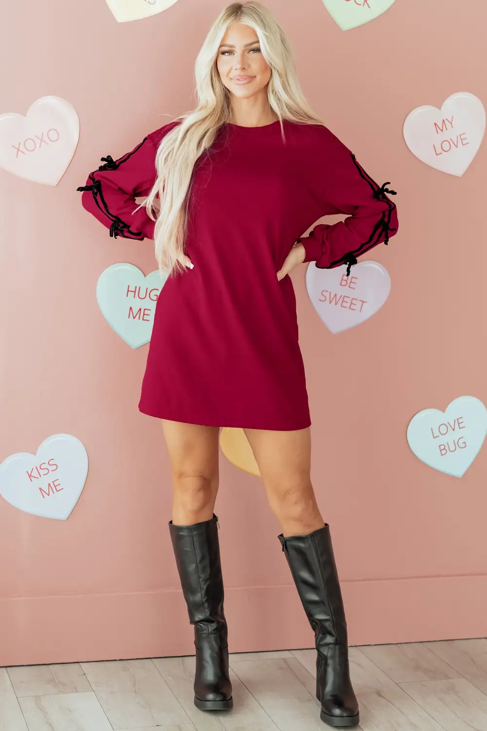 Lightweight Feel Striped Pocketed Drop Shoulder Shirt Dress