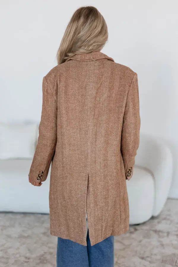 Button-Cuff Tailored Coat