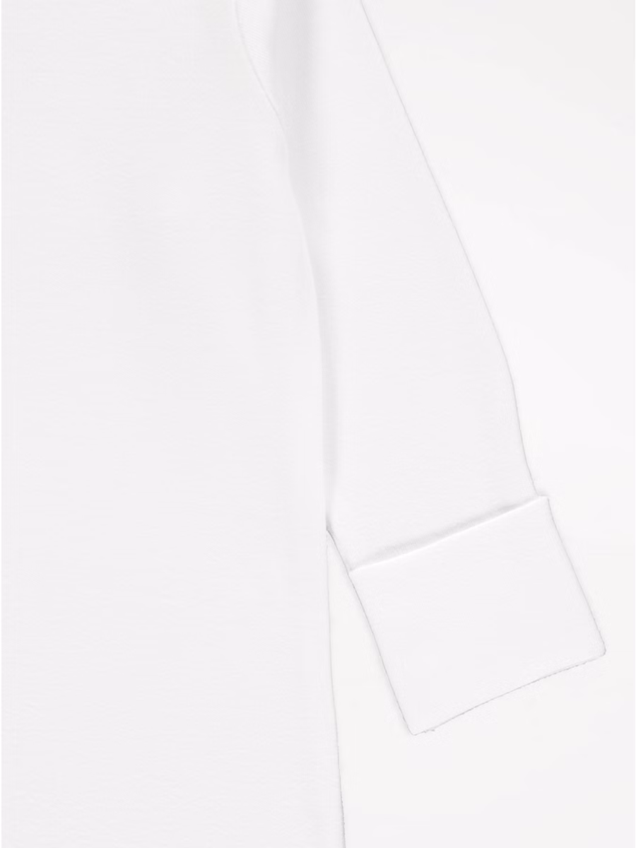 White Long Sleeve Sleepsuits 5 Pack detail 2