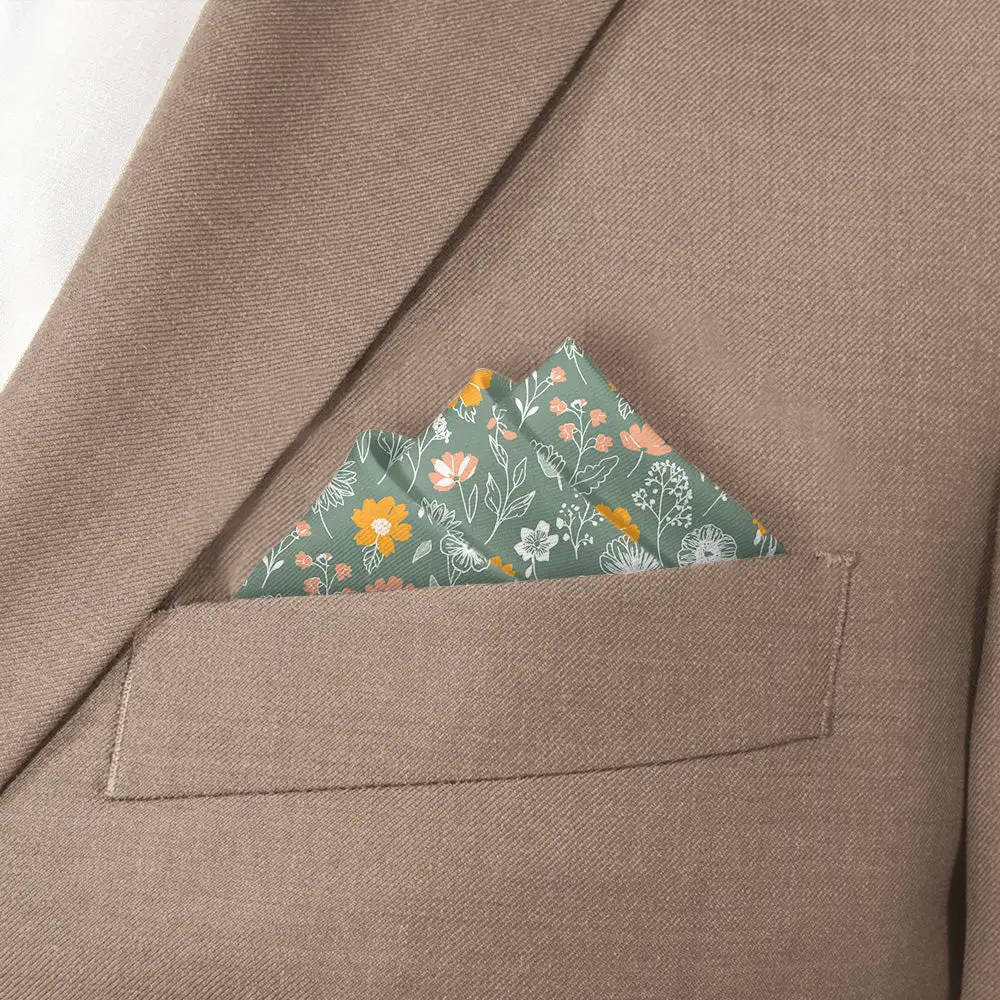 Refined Sophisticated Floral Pocket Square