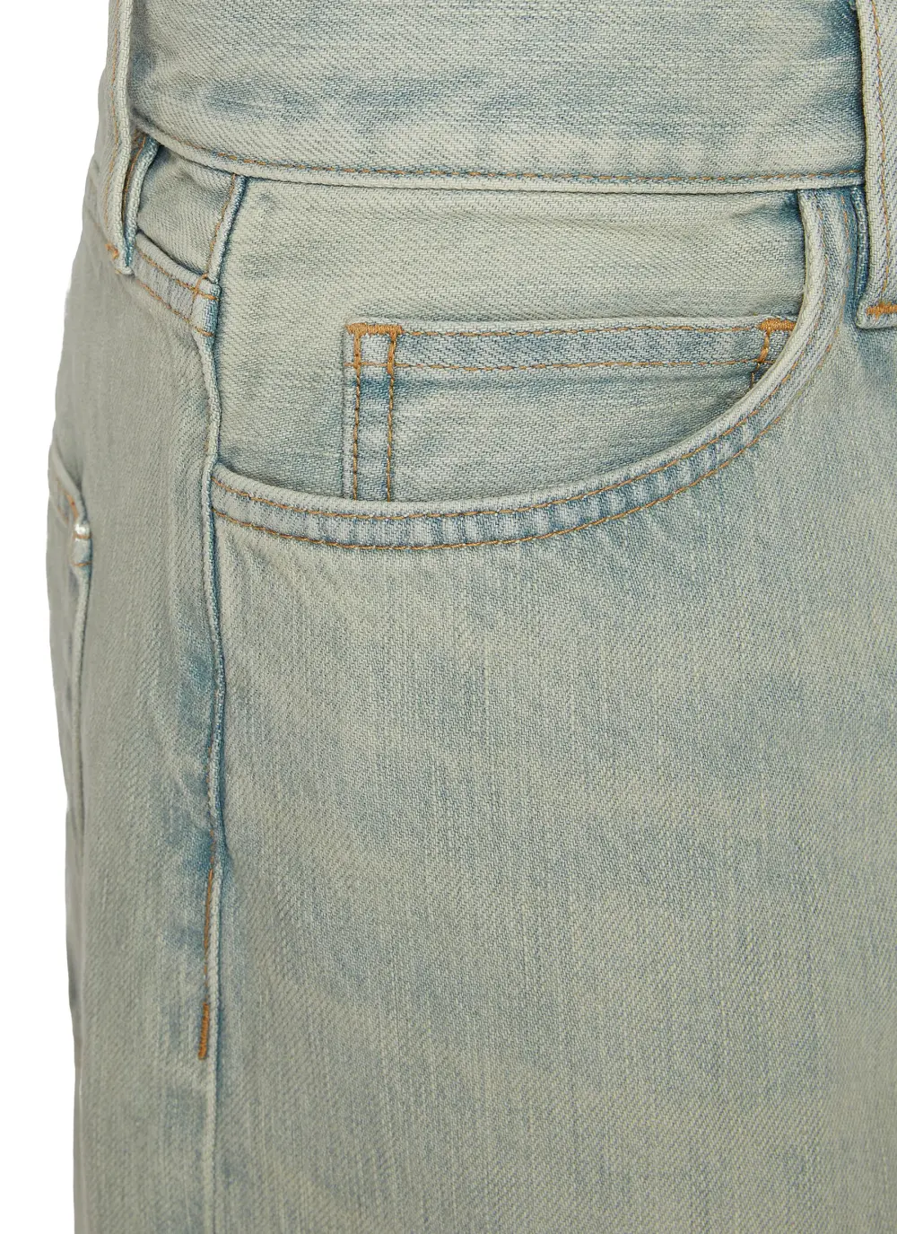 Simple Straight-Cut Daily Light Blue Cottom Jeans