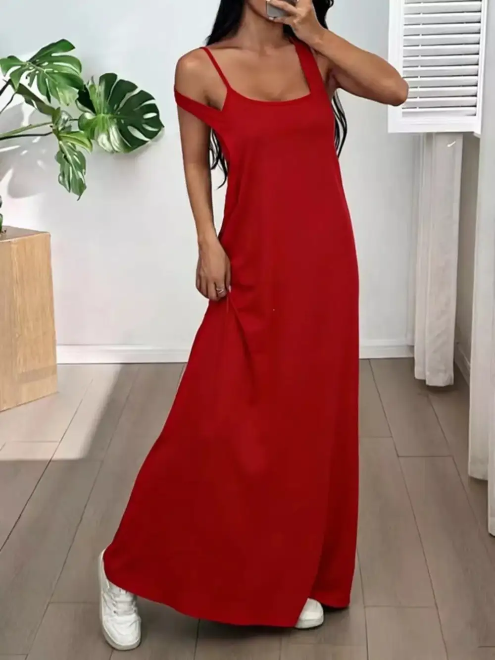 Scoop Neck Cami And Maxi Dress Set