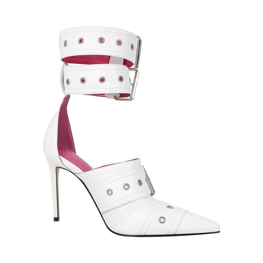 Sleek Pointed Toe Stiletto Buckle Strap Pumps