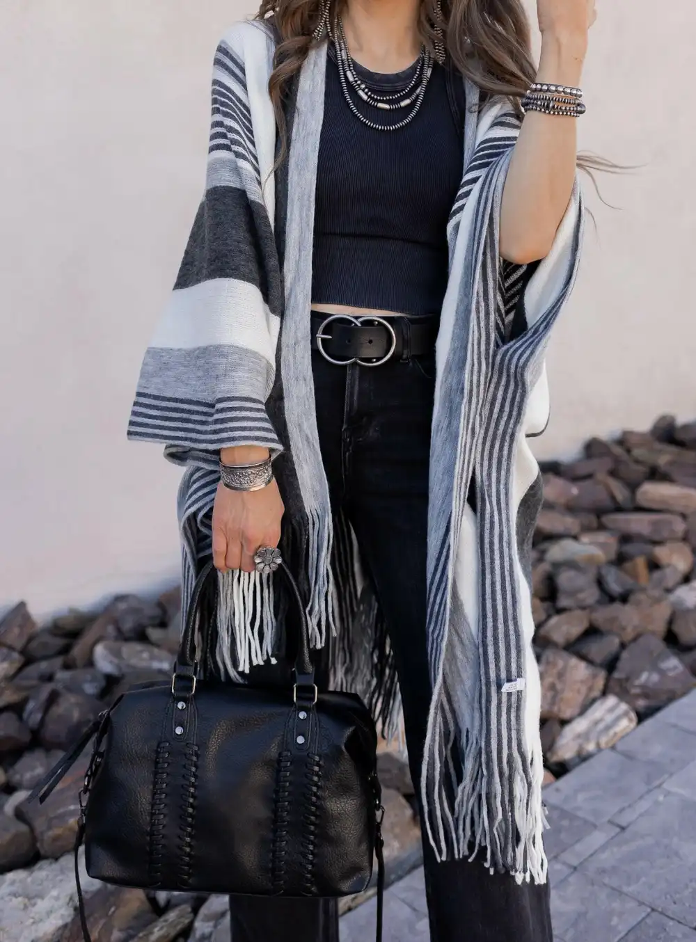 Women's Whipstitch Vegan Leather Zip Crossbody Bag