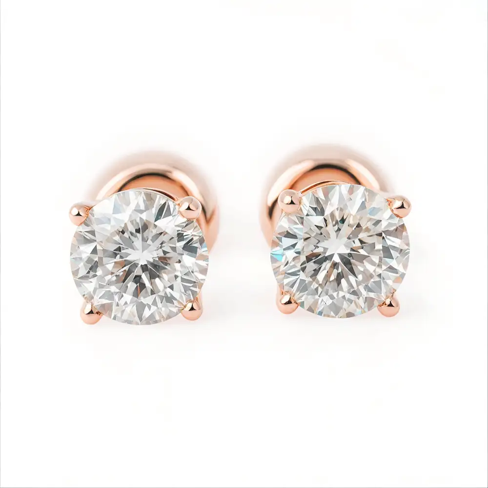 Diamond Martini Stud Earrings