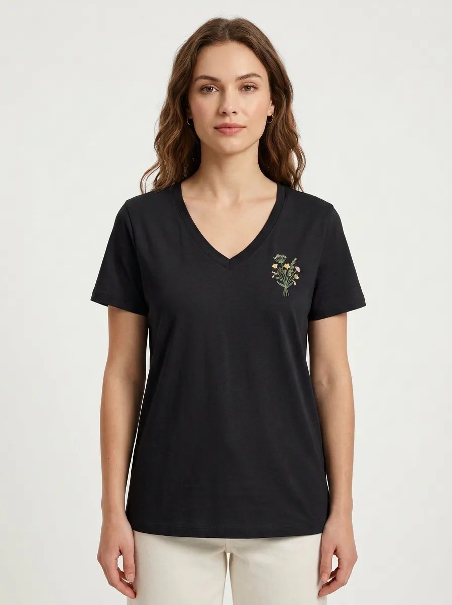 Women's Regular-Fit V-Neck T-Shirt