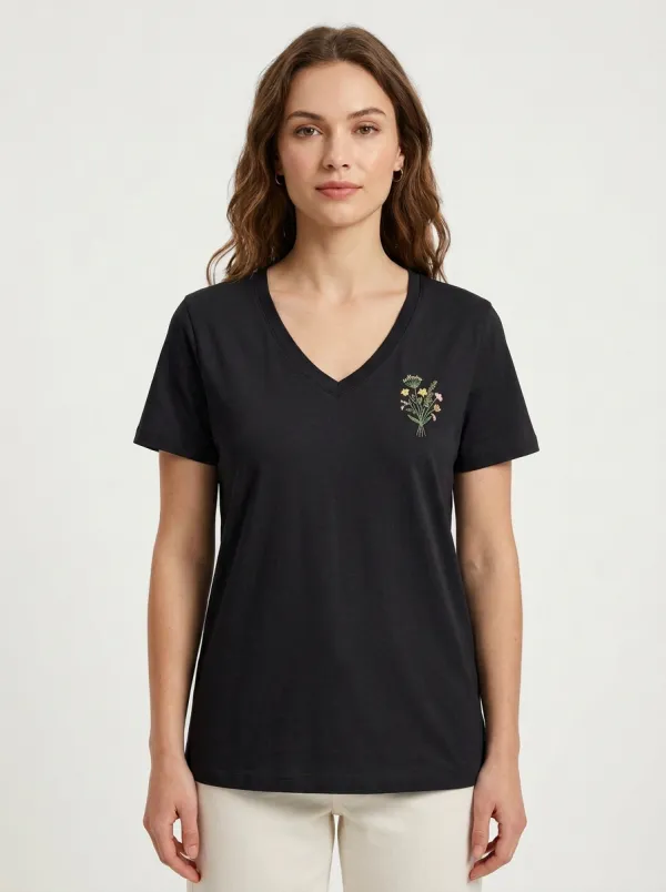 Women's Regular-Fit V-Neck T-Shirt