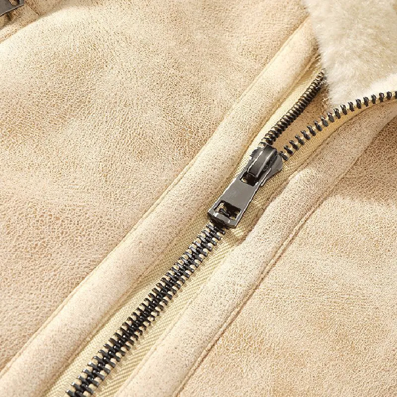 Textured Faux Leather Bomber Jacket
