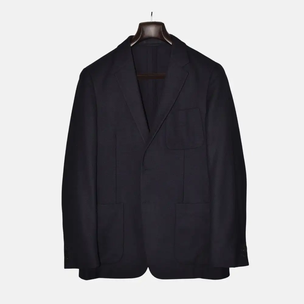 Polished Wool Tailored Blazer Jacket