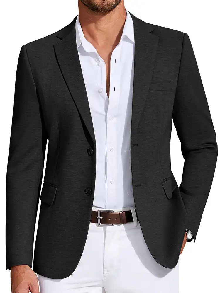 Warm Business Casual Two Buttons Suit Jacket Blazer
