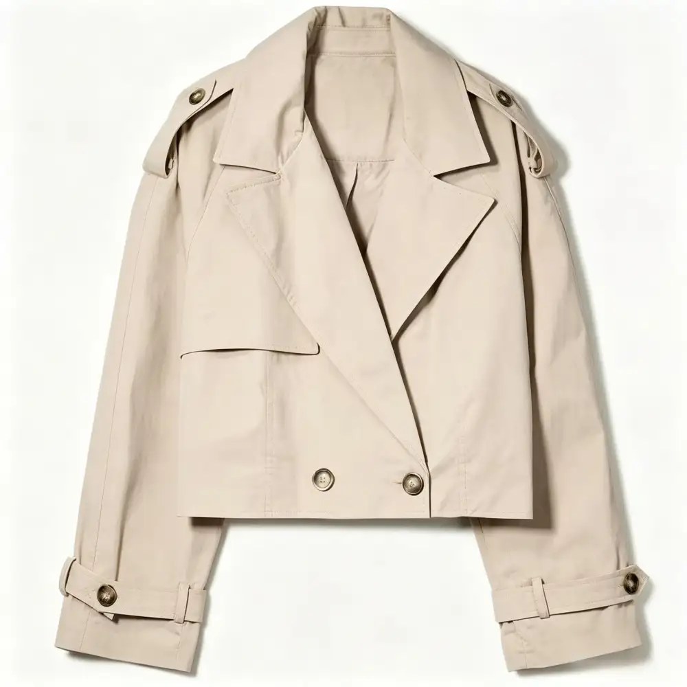 Refined Lapel Collar Trench Coat