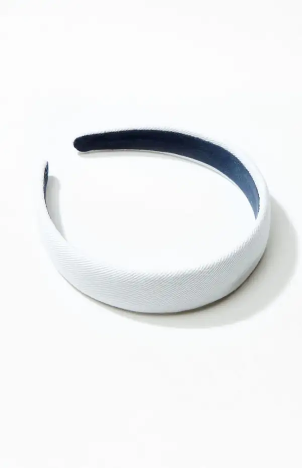John Galt White Thick Headband