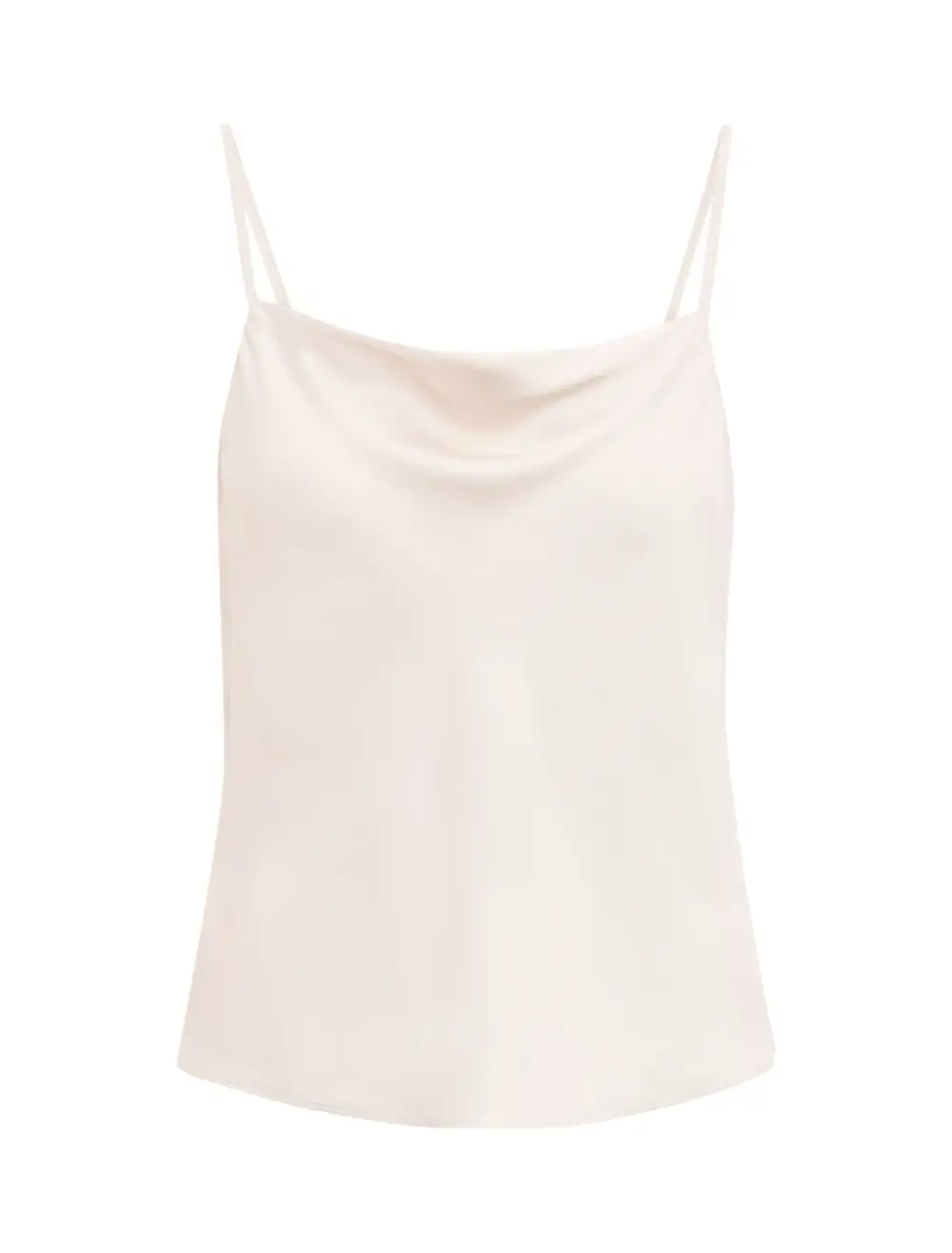 White Satin Thin Strap Camisole Top