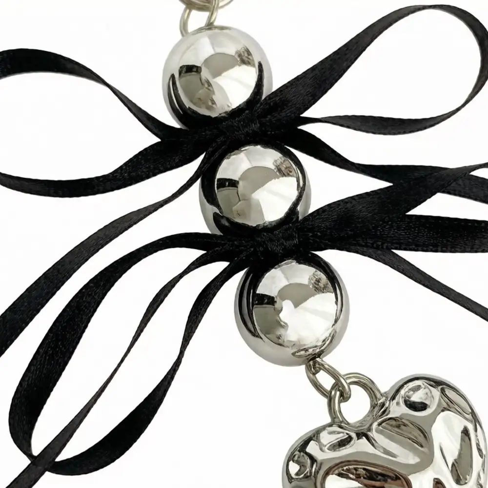Refined Heart-Charm Charm Keychain