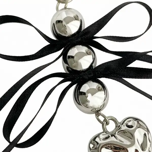 Refined Heart-Charm Charm Keychain