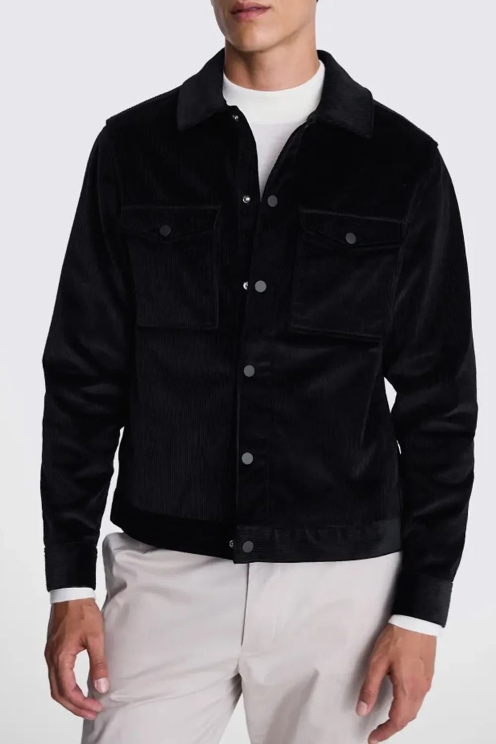 Soft Velvet Jacket In Ink