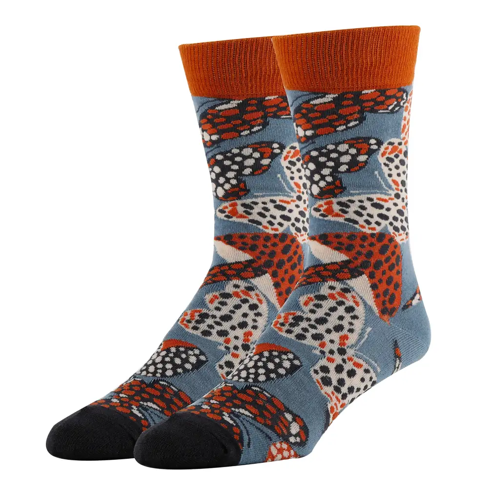 Casual Cotton Blend Everyday Pattern Crew Socks