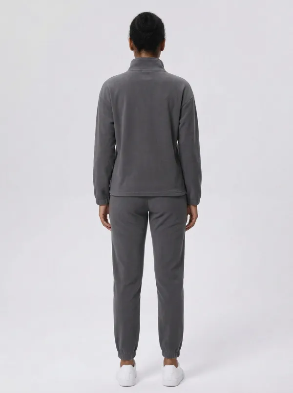 Women's Mountain Embroidered Half-Zip Warm Jogger Set