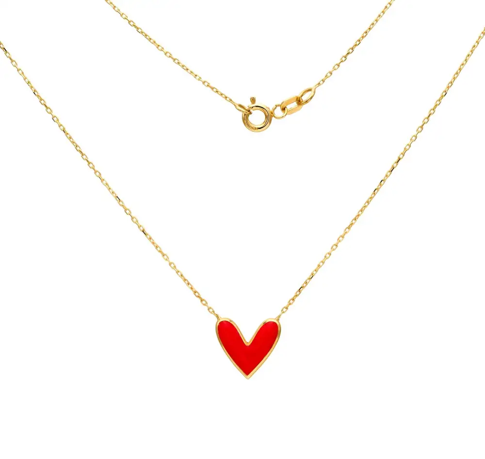 Enamel Heart Necklace
