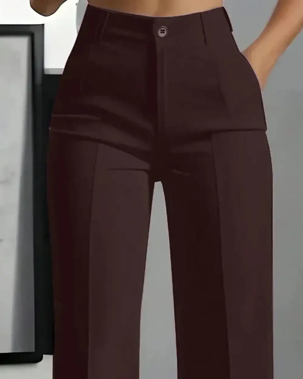Refined Pocket High Waist Trousers