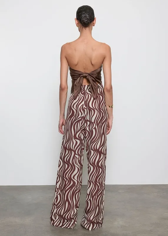 Twill Scarf Top Chocolate