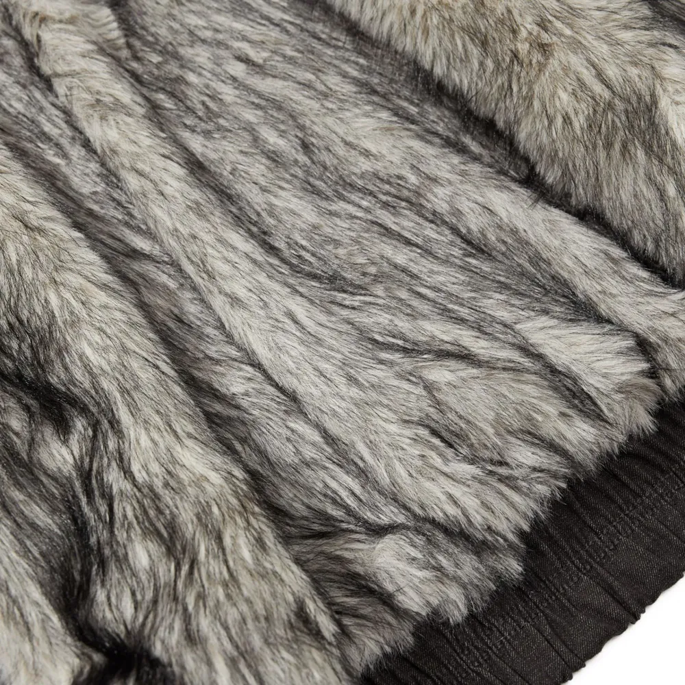 Plush High-Neck Cropped Jacket