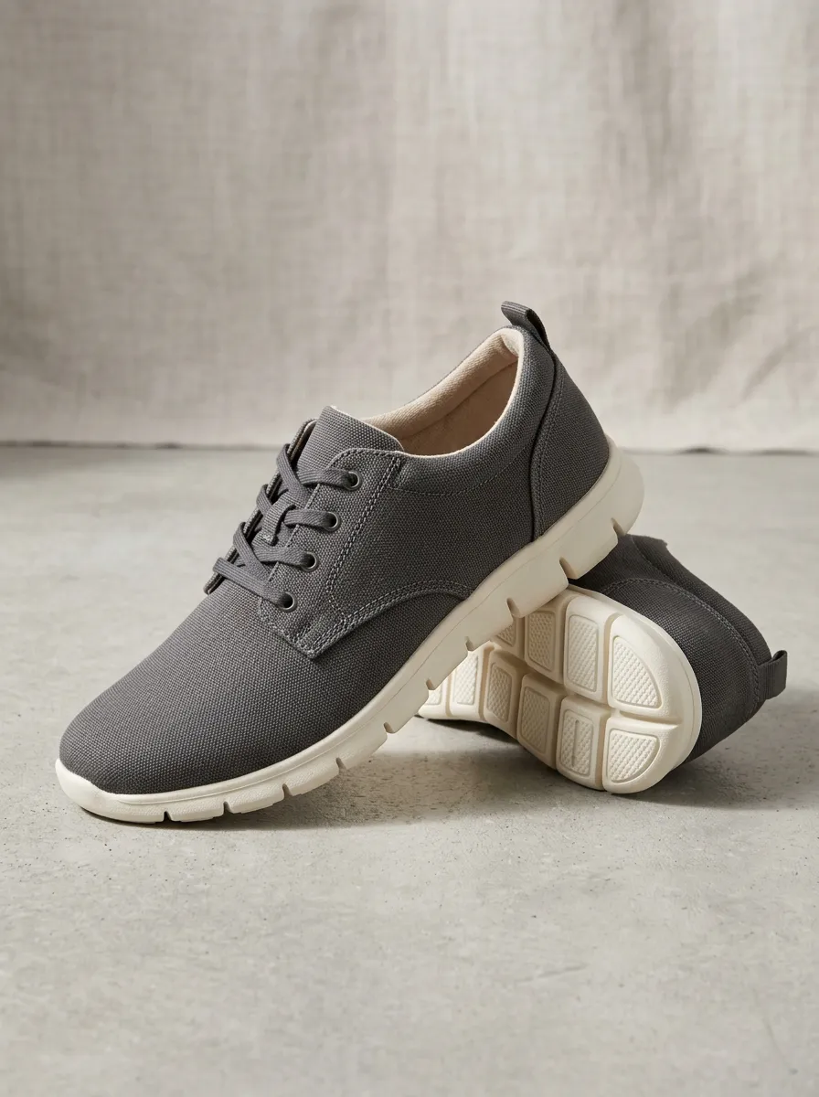 Men's Polished Minimalist Lightweight Patterned Canvas Shoes