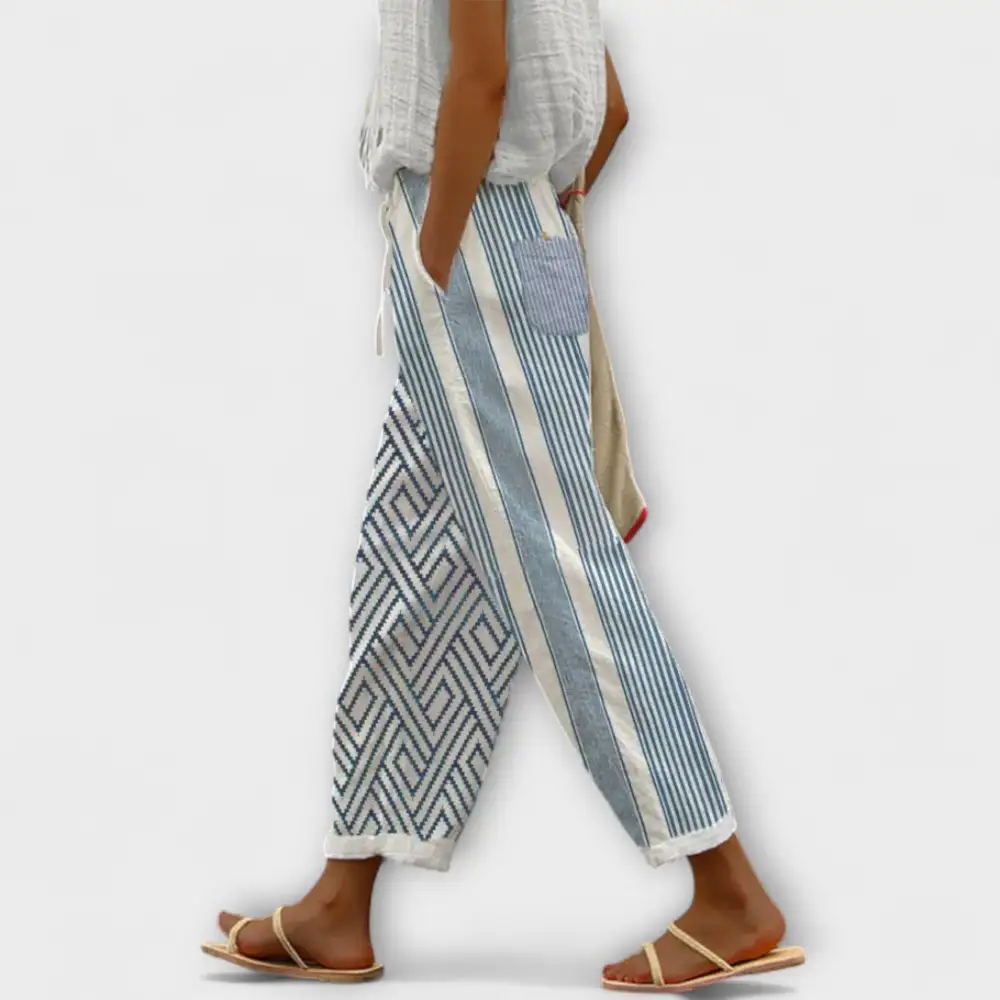 Printed Relaxed Fit Lightweight Trousers